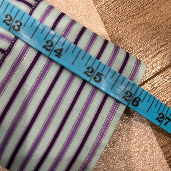 [39/US15.5]Etro Purple Strips Dress Shirt- Italy - Picture 10 of 11